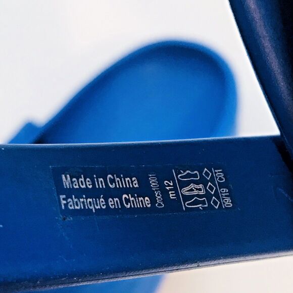 CROCS Classic Men's 12 Blue Clogs 10001 Adjustable Strap Mule Water Slide Sandal - Picture 9 of 11